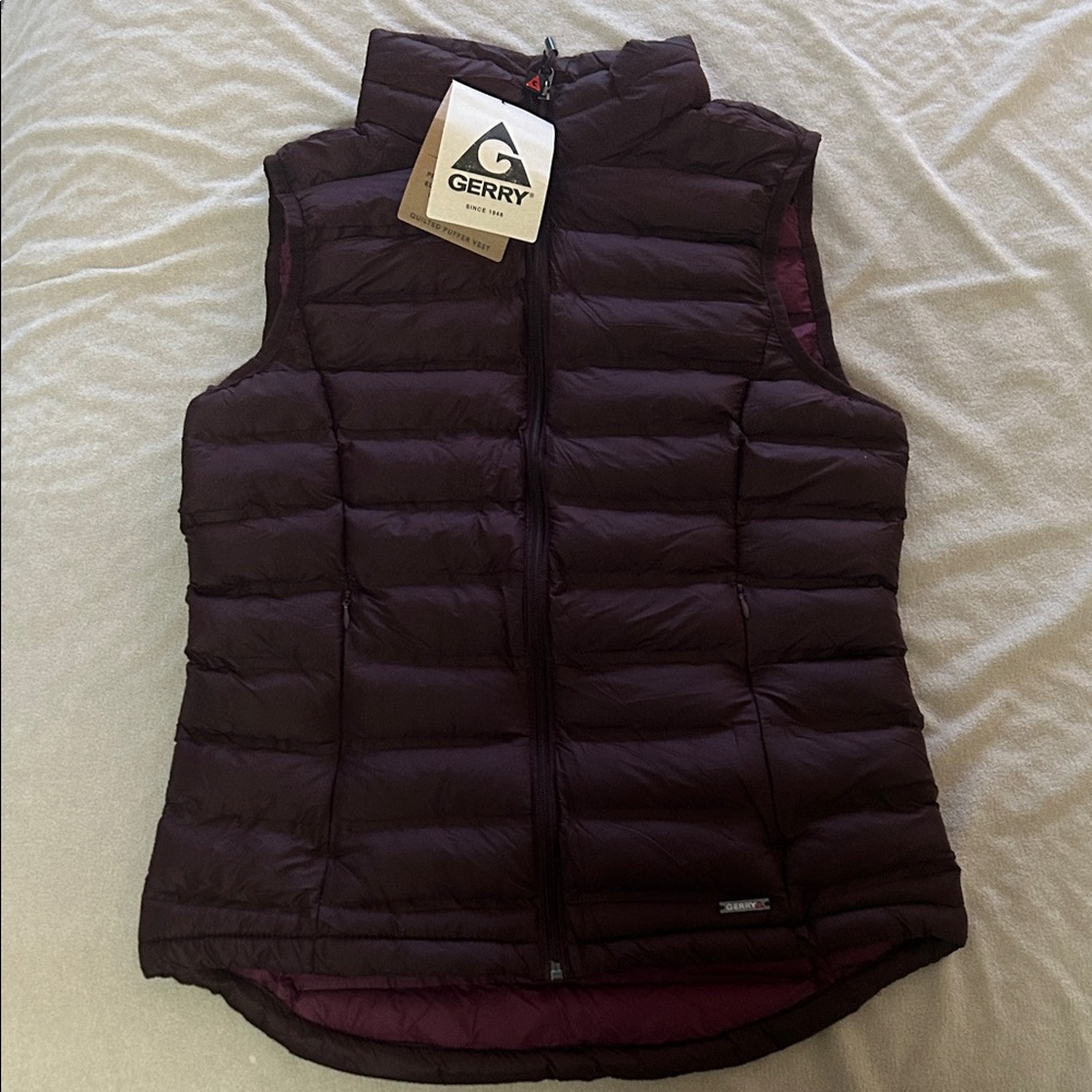 Gerry Weber Quilted Vest in Rich Plum